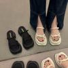 Roman Cool Slippers Women's Thick Soles 2025 New Summer Stepping On Shit Feeling Fashionable and Versatile Simple Outer Wear Beach Shoes Ins
