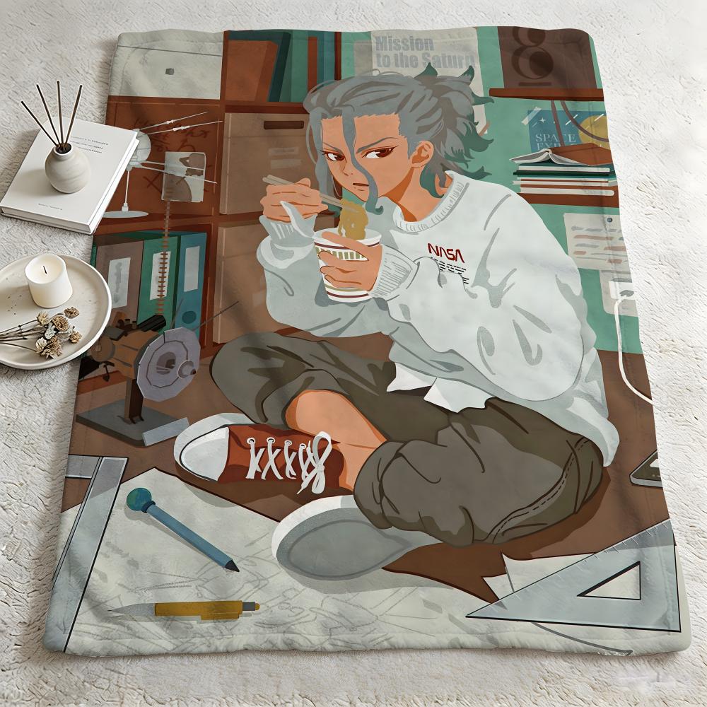 Anime DDr STONEE Throw Warm Soft Flannel Blanket Multiuse for Sofa Bed Camping Travel Nap