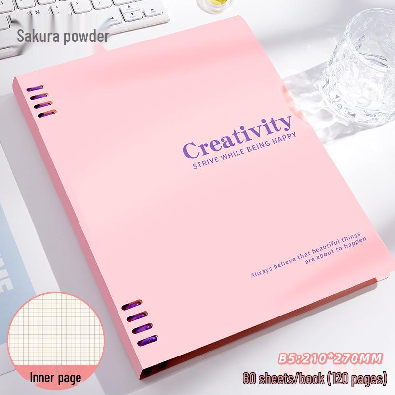 Morandi Color-Blocked B5 Notebook: Vibrant Design, Thick Pages, Versatile for Students