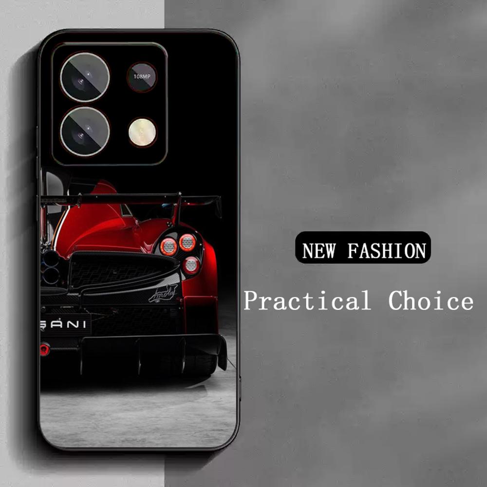 Super cool sports car poster pattern Phone Case For Redmi Note 14 13 12 11 Pro Plus S 5G 14C A3 Soft Black Phone Cover