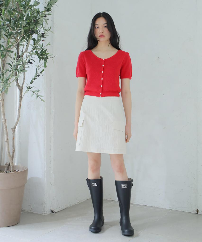 Paul And Alice Pocket Mini Skirt / Cream