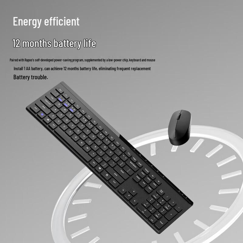 Rapoo 8100GT Multi-Mode Wireless Keyboard and Mouse Combo