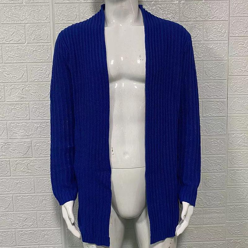 Men's Plus Size Long Sleeve Knit Cardigan Sweater 2025