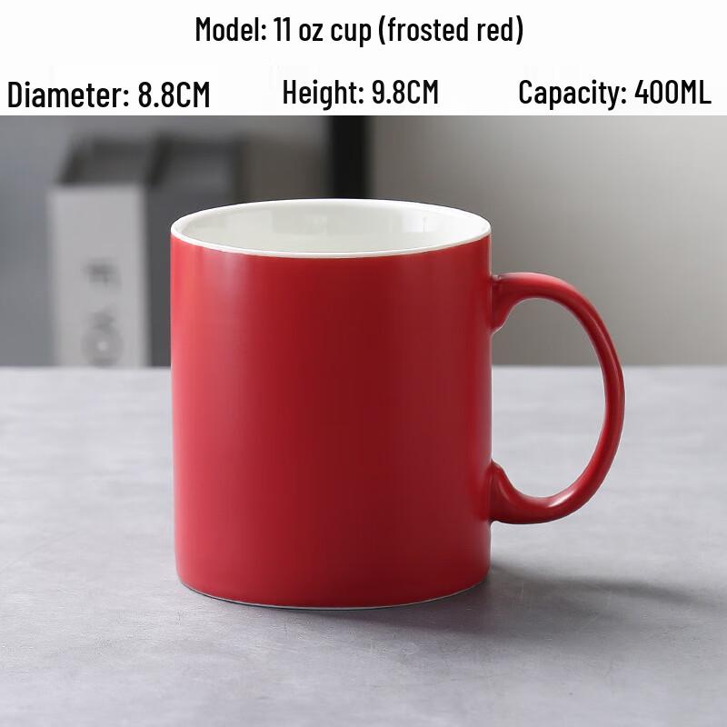 Matte Red Ceramic Mug Set