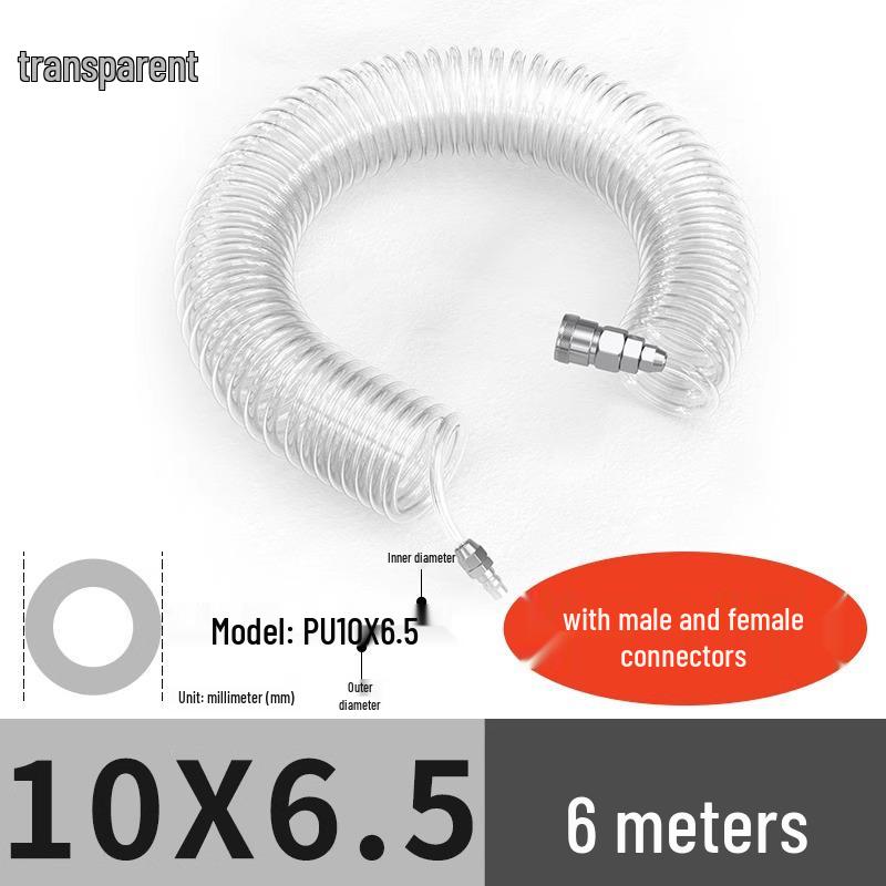 High-Pressure Retractable Air Hose with Quick Couplings