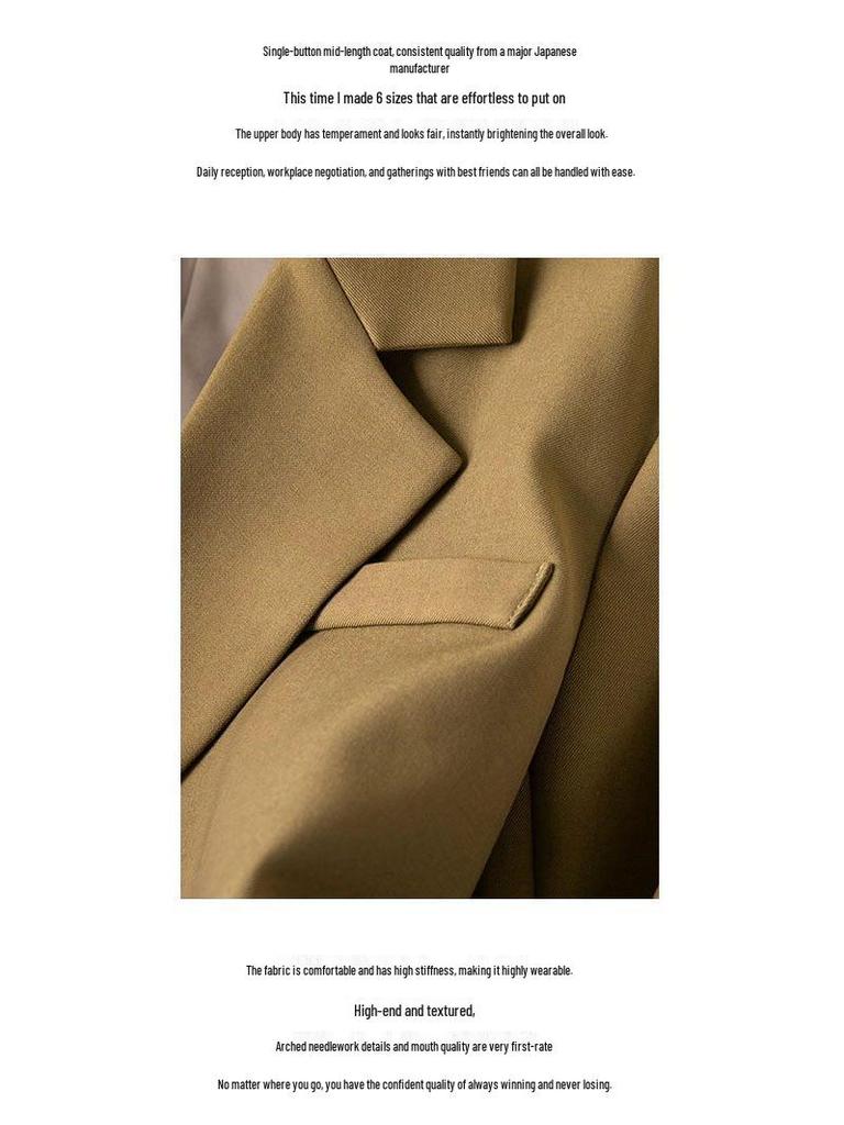 Women's 2025 Autumn Casual Blazer: Professional Spring/Autumn Fashion Design with Back Slit