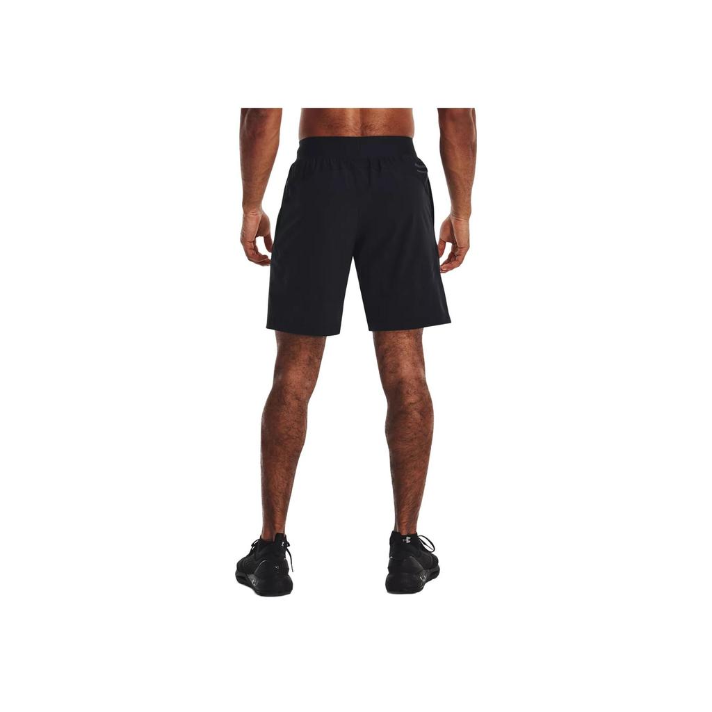 Under Armour Solid Color Elastic Waist Straight Leg Sports Shorts Men Bottoms Black 1373780-001