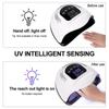 UV LED Nail Lamp for Manicure 72LEDs Gel Polish Drying Machine with Large LCD Touch Professional Smart Nail Dryer Tool