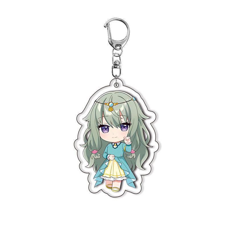 World Project Acrylic Keychain Game Related Products Girl Gift Key Rings Souvenir Cute Pendant