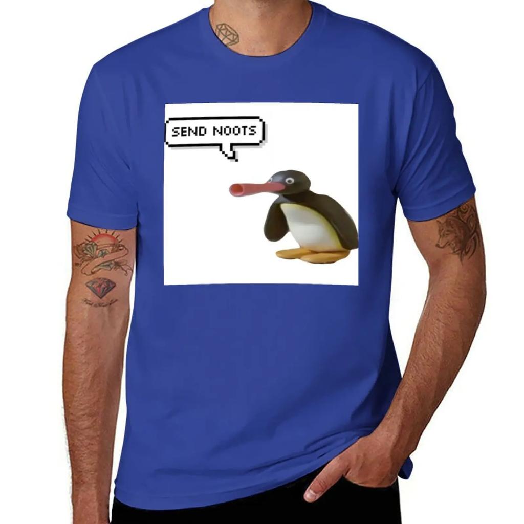 Pingu- Invia Noot T-shirt top semplici personalizzati uomo magliette grafiche
