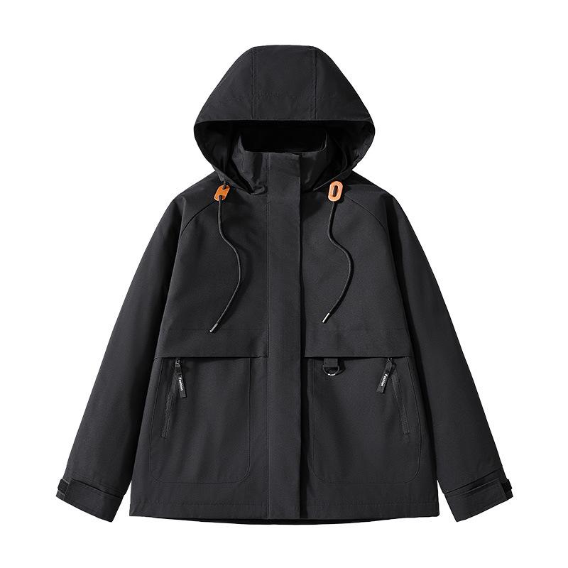 Outdoor Jacket Jacket Women's Tooling Multi-pocket Loose Casual Trendy Brand Hooded