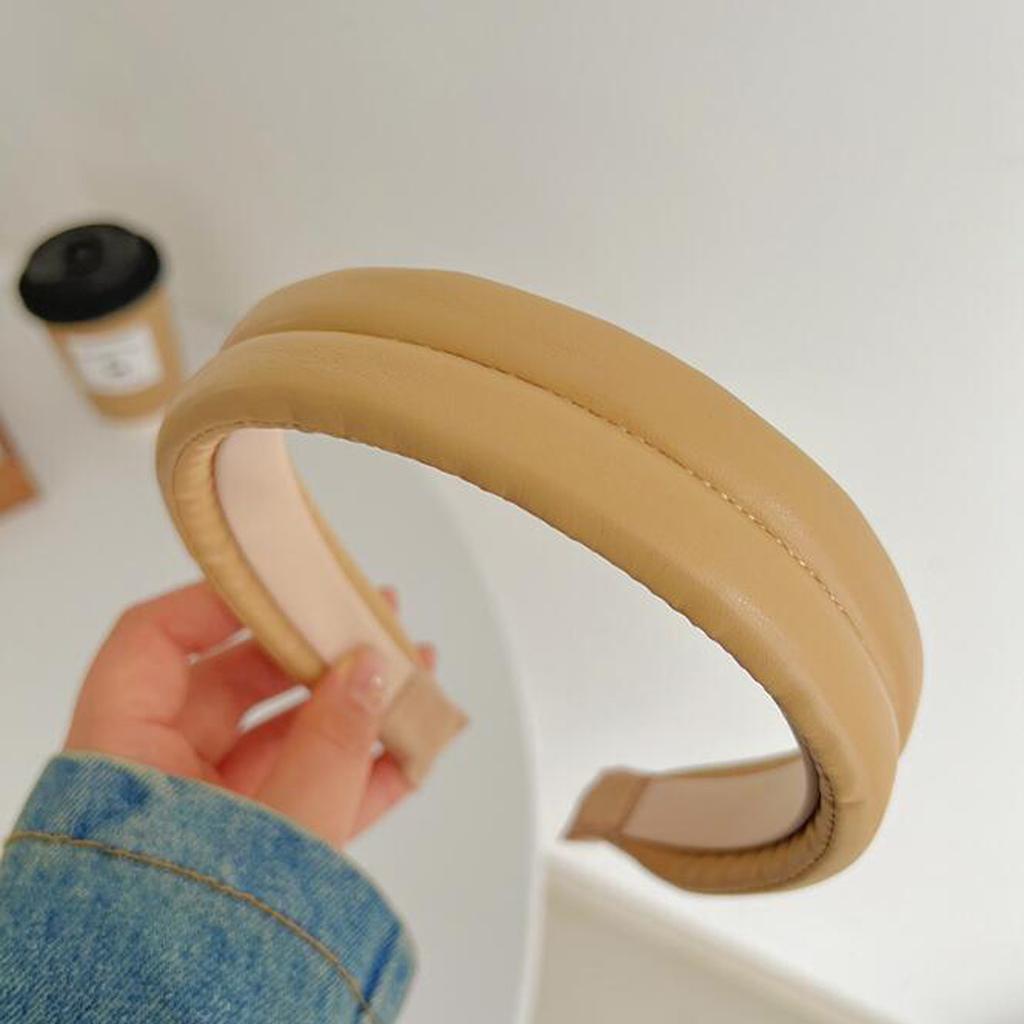 PROLY New Fashion Headband For Women PU Solid Hairband Casual Autumn Turban Girls Hair Accessories