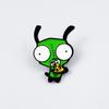 Creative Cute Green Alien Cartoon Brooch: Anime Character Badge & Backpack Metal Ornament
