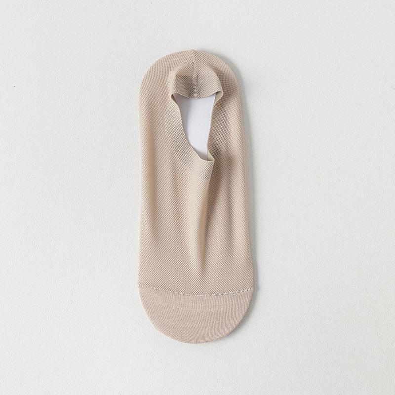Sommer Mesh Atmungsaktive Low Cut Socken Herren Silikon Rutschfeste Unsichtbare No Show Socken Lässige Einfarbig Eis Seide Socke