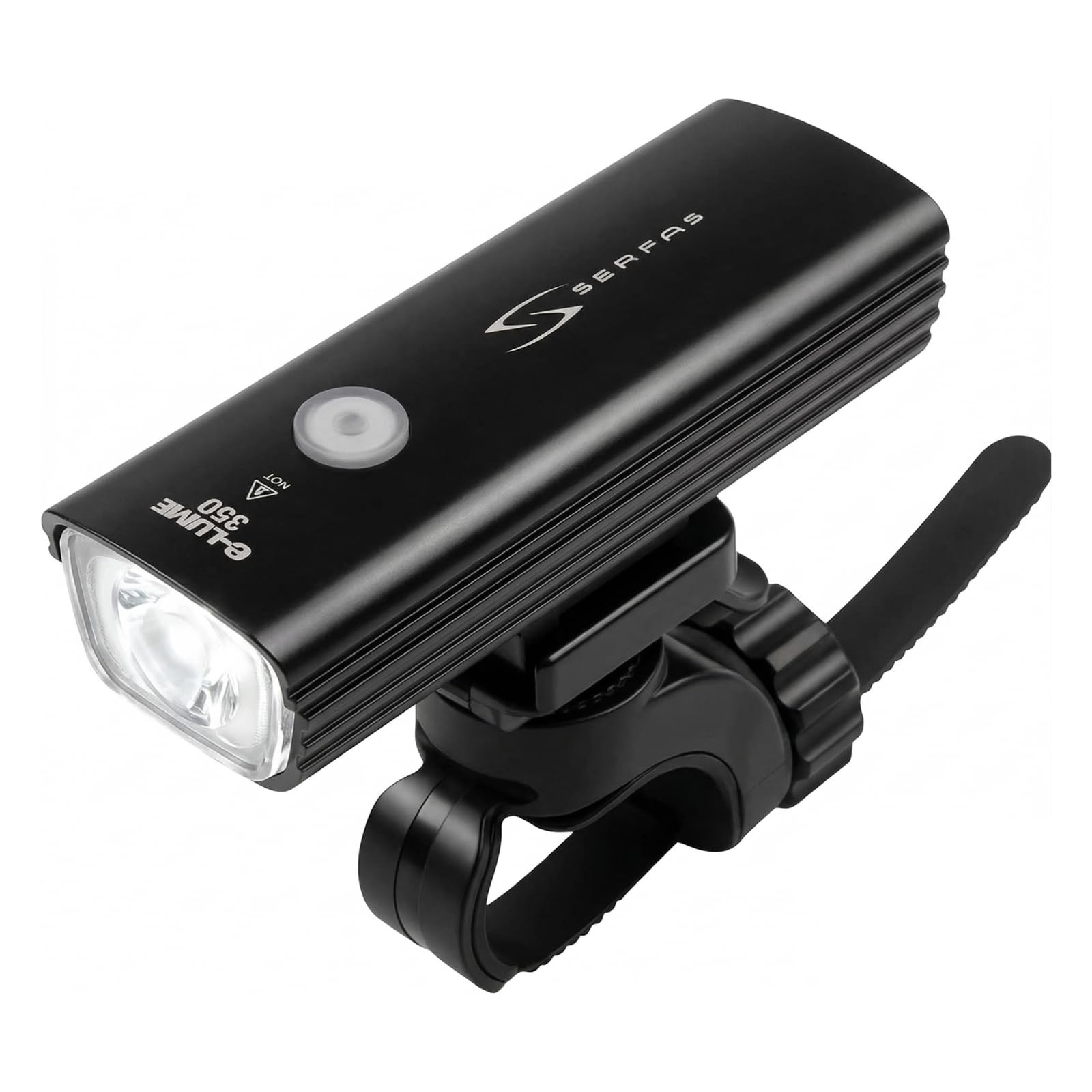 SERFAS USL PLUS LED Bicycle Headlight, USB Type-C Rechargeable, 350 Lumens, Black