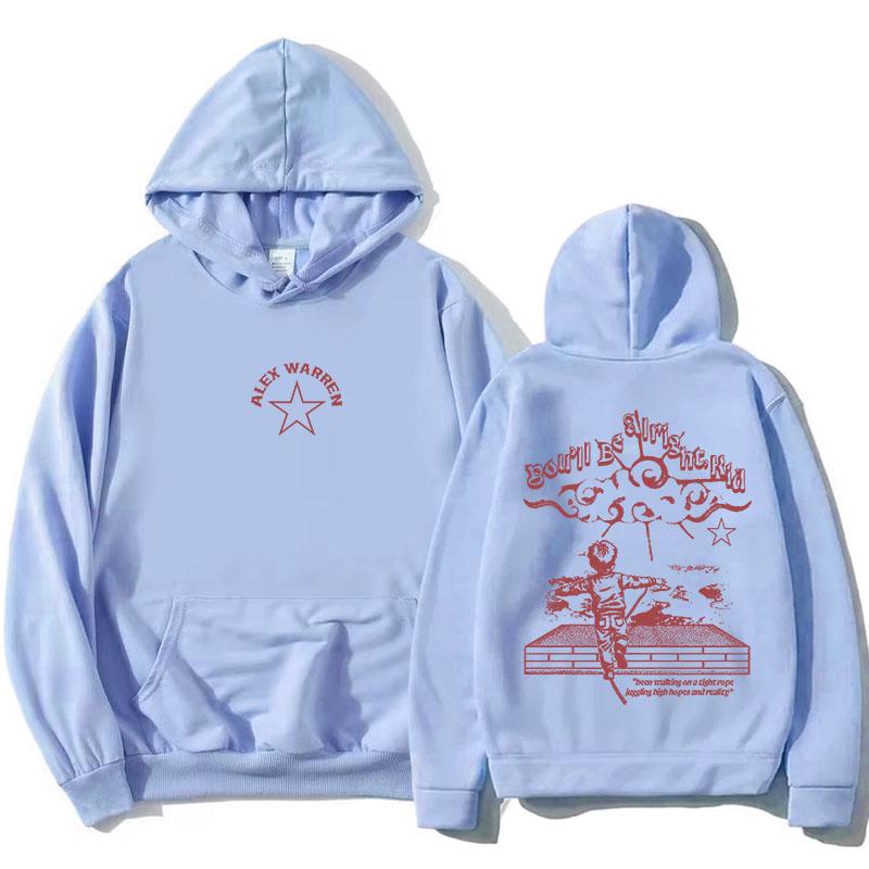 Alex Warren Alles wird gut, Kleiner Kapuzenpullover Mode Langarm Kapuzenpullover Lässiges Design Grafikdruck Pullover Unisex