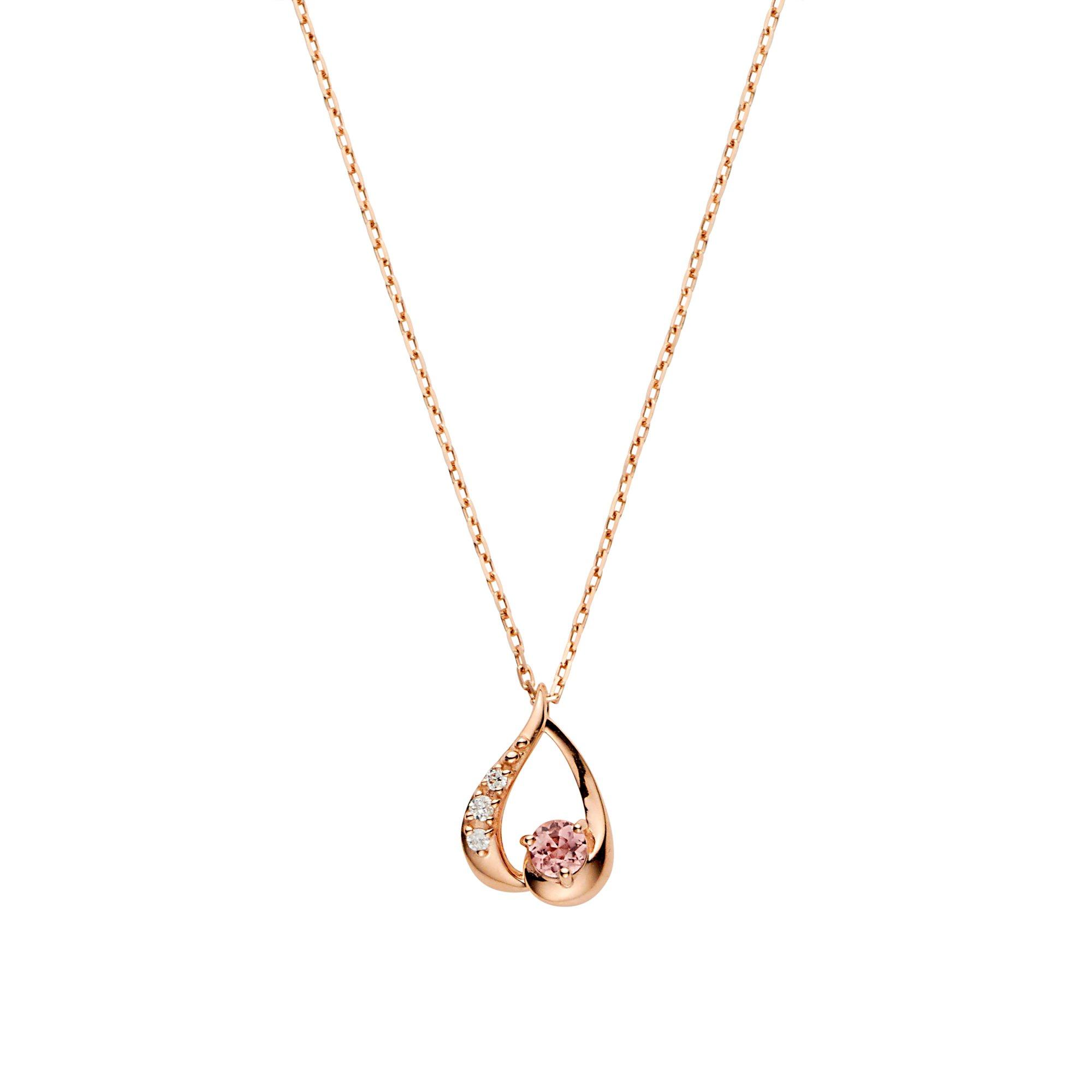 

Necklace October Birthstone K10 Pink Cold Pink Tourmaline Diamond Drop AJAN147440TP [Vendome Aoyama] [Official]