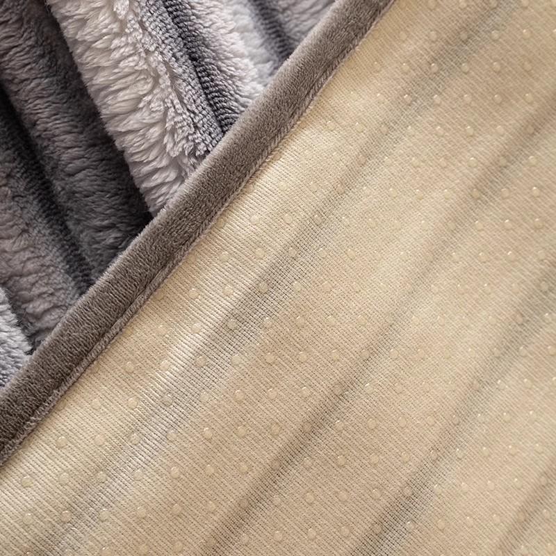Winter Living Home Non-slip Thick Flannel Striped Sofa Cushion Couch Covers Warm Slipcover Funda Sofa Mat