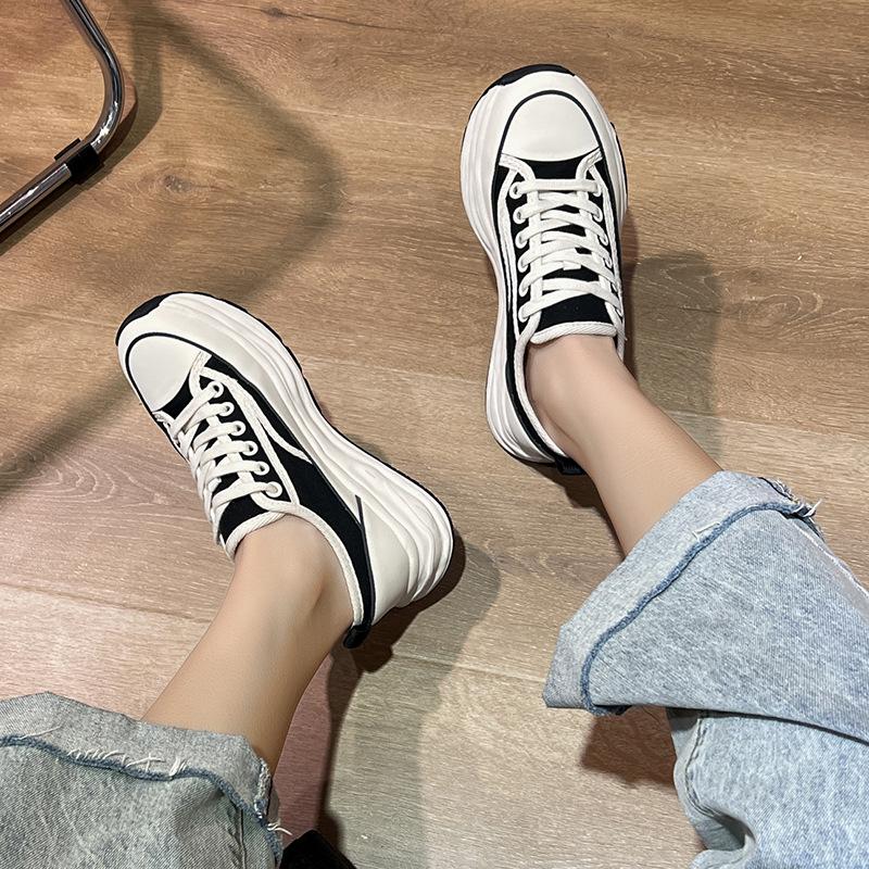 

Women s spring new casual thick-soled low-top versatile little white shoes student sports espadrilles 35 чорний