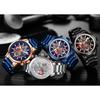 MINI FOCUS Brand Watch Multi-functional Calendar Waterproof Stainless Steel Strap Men Quartz Watches