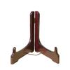 Wanizo Wooden Plate Stand with Closed Legs, Kishu No. 7, Wine Red, for Plates 24-32cm Diameter, Picture Frame Holder, Plate Stand, Wall Clock, Photo,