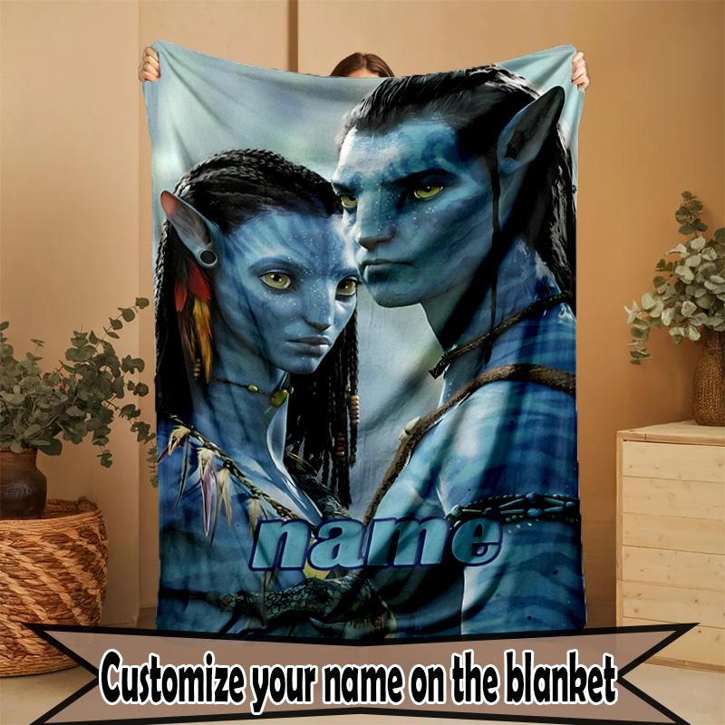Custom Name Personalized Avatar Print Blanket, Home Decor, Bedroom, Sofa, Camping, Couch, Gifts for Birthday ChristmasEnthusiasts