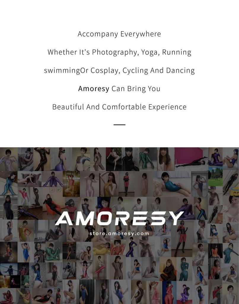 Diving Suit for Also Nylon Swimsuits with Legs [AMORESY] Shiny, Full-body Skin-on-skin Competitions. Available (silver, XXXL).