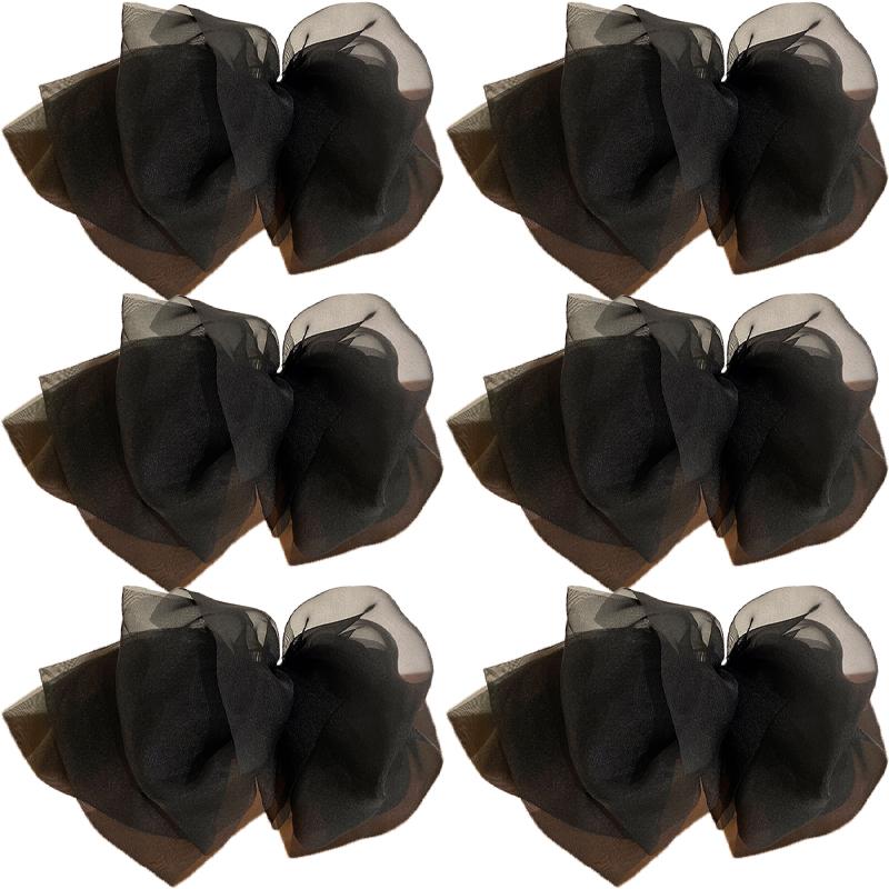 Fairy Chiffon Bow Hairpin French Oversized Sweet Wind Spring Clip Hairpin Top Clip Eye-catching Hair Accessories