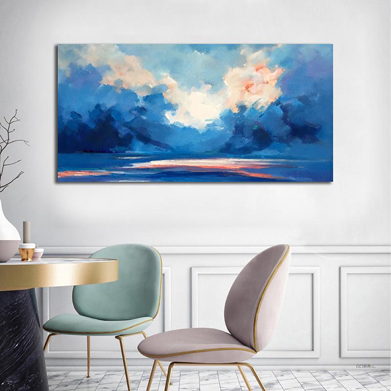WCIC New Art Cloth Spectacular And Spectacular Scenery Of Clouds Abstract Cloud Decorative Painting Home Wall Decoration Hanging Painting