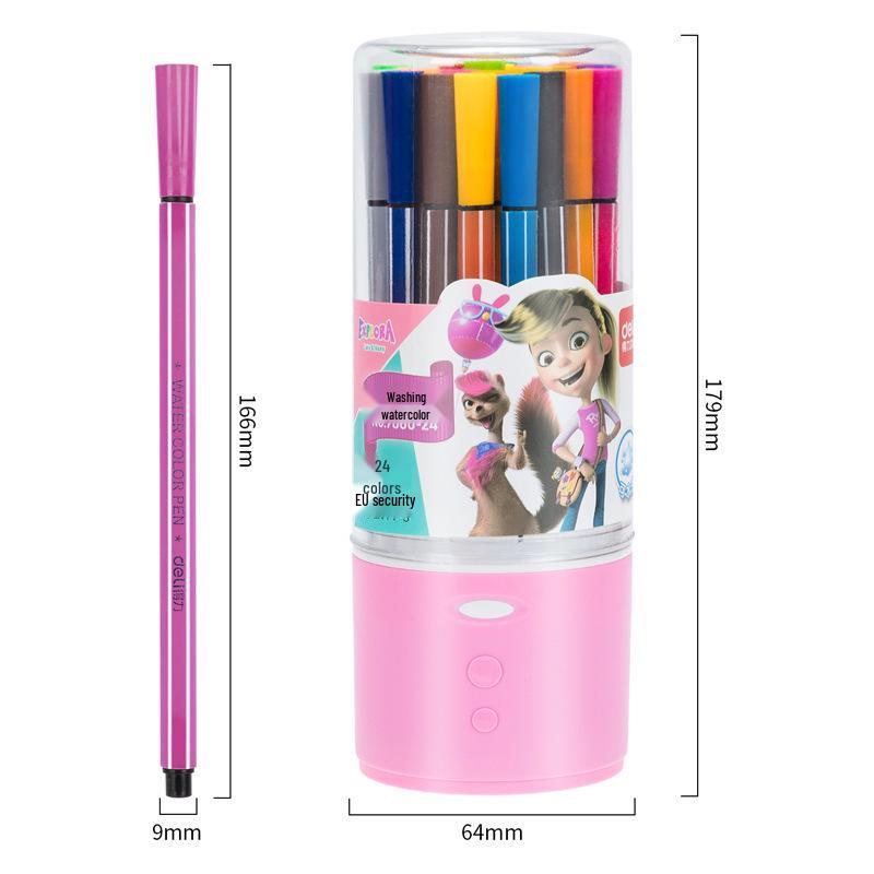 Pennarelli Lavabili per Acquerello Deli 7060 con Manico Lungo per Bambini - Disponibili in 12, 24 o 36 Colori