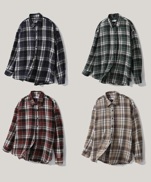 EASE 90S Check Shirts [Oversize Fit]_Beige