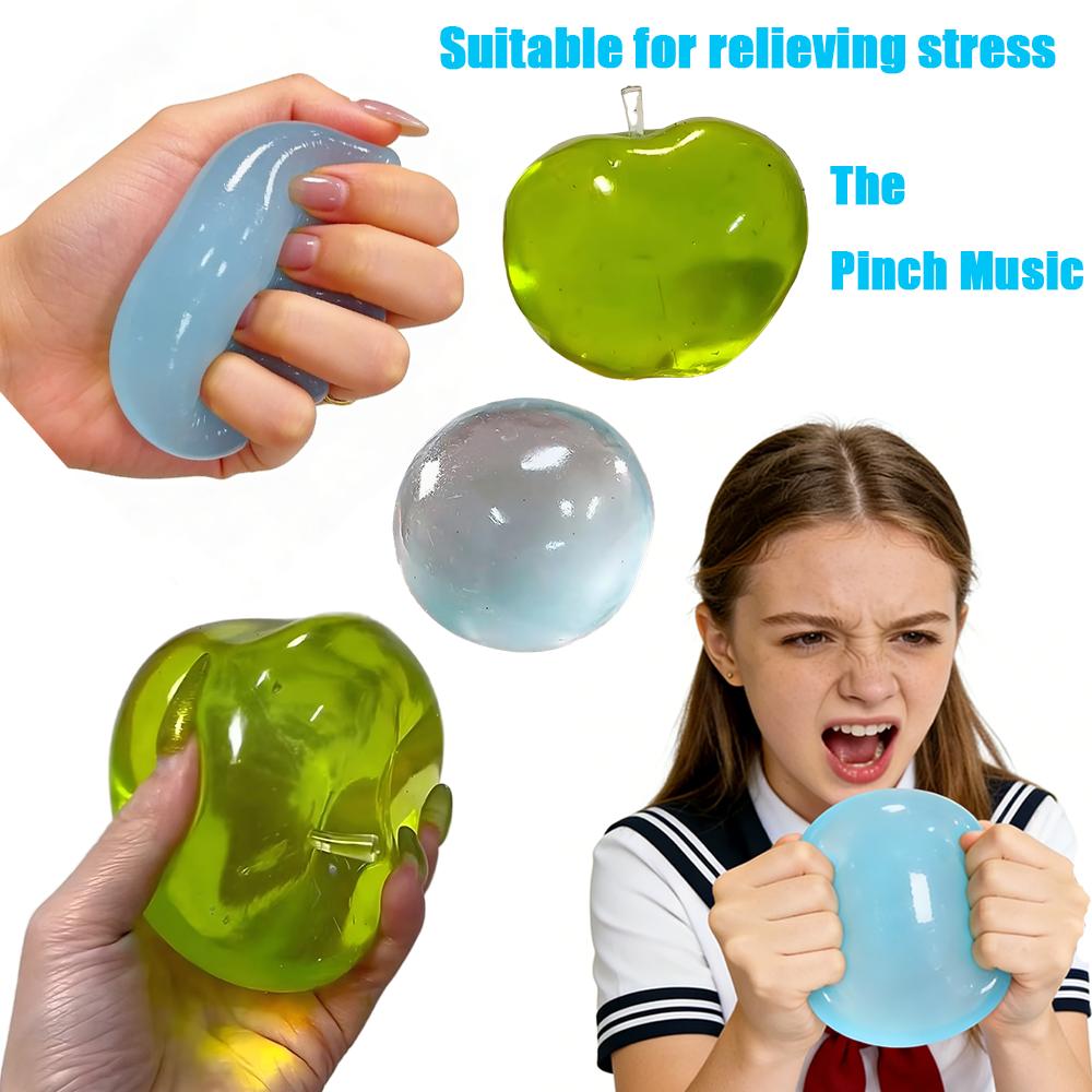 Apple Shaped Stress Relieving Ball, Slow Rebound Pinch Ball, Children's and Adult Stress Relieving Toy, ADHD Soothing Toy