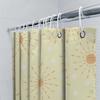 Delightful Sunflower Shower Curtain Cute Bathroom Decor For Kids Room, Modern Polka Dots Design Waterproof Fabric Cream Color 72