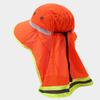 High Visibility Reflective Hat For Sanitation Workers Fluorescent Color Design With Neck Shield for Sun Protections