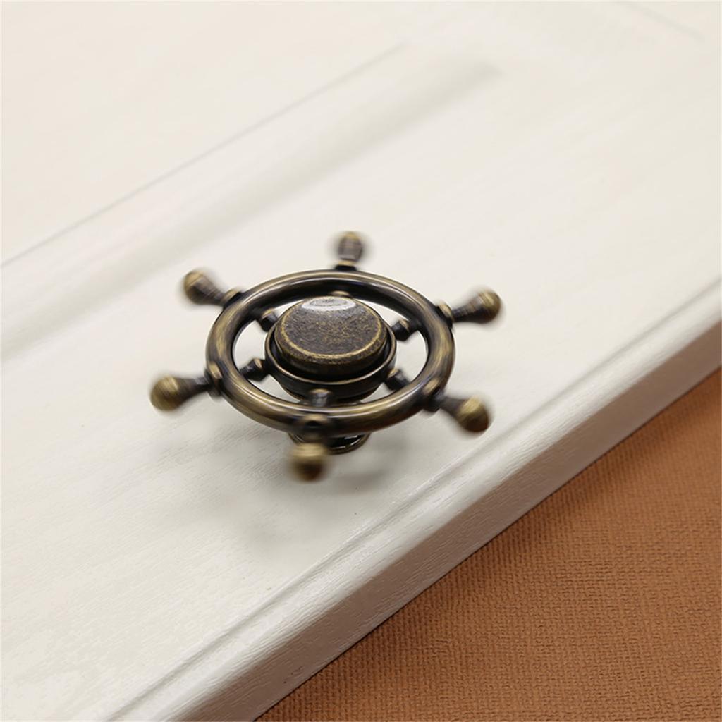 Steering Wheel Wardrobe Knob Zinc Alloy Cabinet Drawer Handle Cupboard Pulls Simple Furniture Decoration Easy To Install