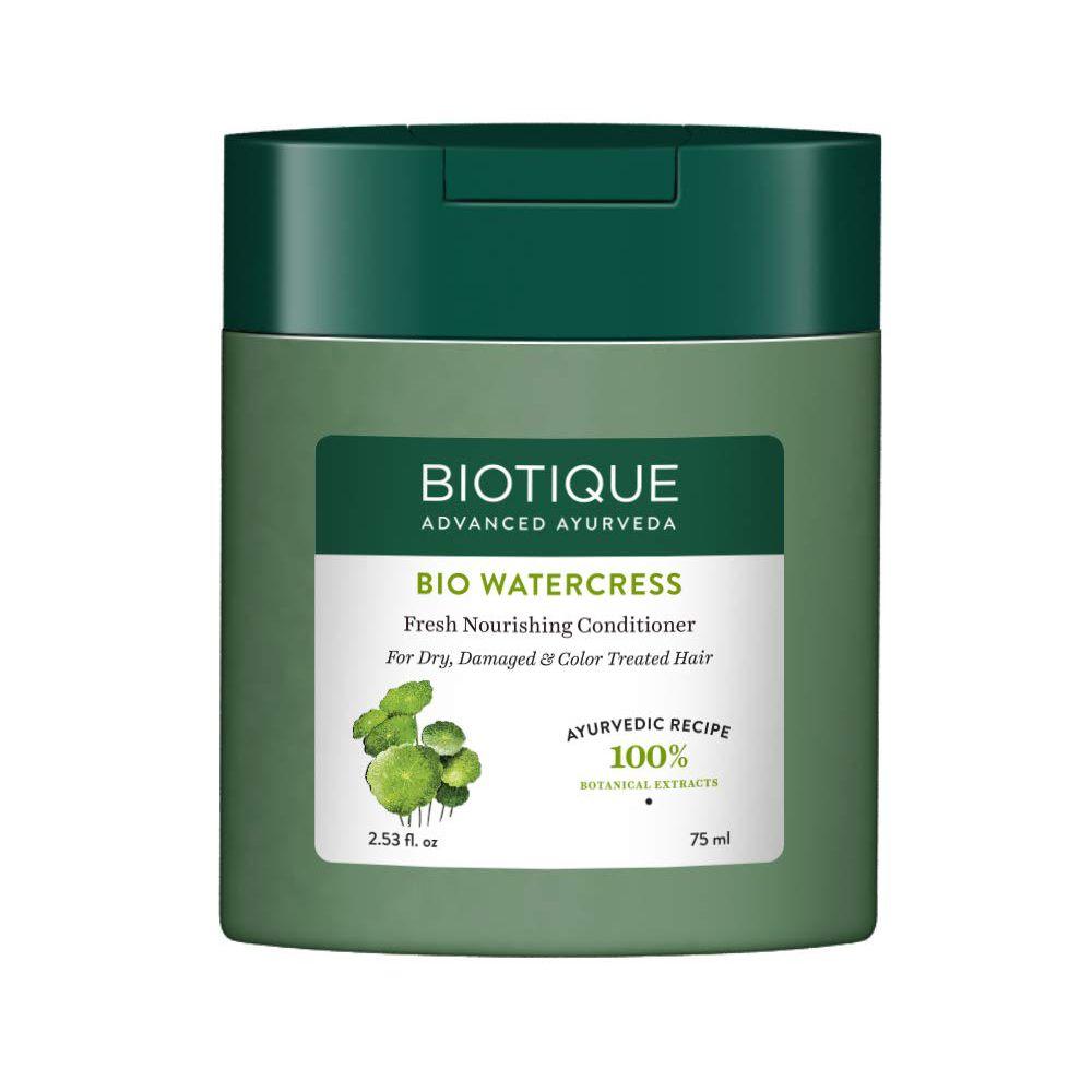 

Кондиционер для сухих, поврежденных и окрашенных волос (75 мл), Bio Watercress Fresh Nourishing Conditioner, Biotique 5.71875