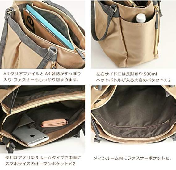 Pragma Multifunktionale Nylon-Tragetasche mit vielen Taschen und Stauraum (Wein)