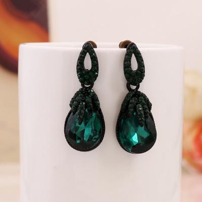 1 paio orecchini di perline di cristallo fatti a mano di buona qualità Gioielli Vendita Perline lunghe eleganti