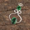 Joyería Colgante de Gema Esmeralda Verde, Precioso Colgante de Plata Hecho a Mano, Joyería de Plata de Ley 925 Para Regalo de Boda