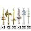 MOC Medieval Building Block Soldier Figure Weapon Accessories Battle Axe Bow Arrow Sword Sheath Shield Assembly Puzzle Brick Toy