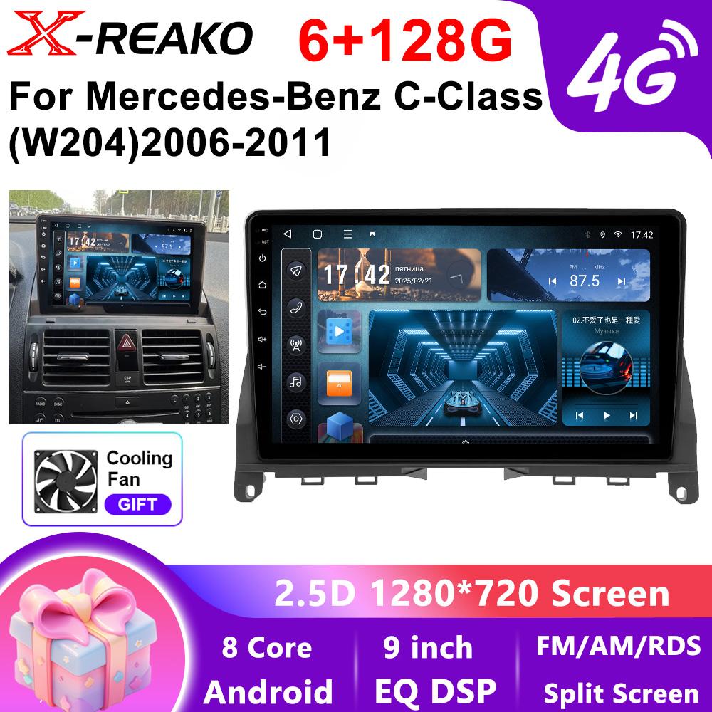 Android OS IPS Car Radio For Mercedes Benz C Class W204 S204 2006 - 2011 Carplay Auto Multimedia Player GPS Stereo Navigation