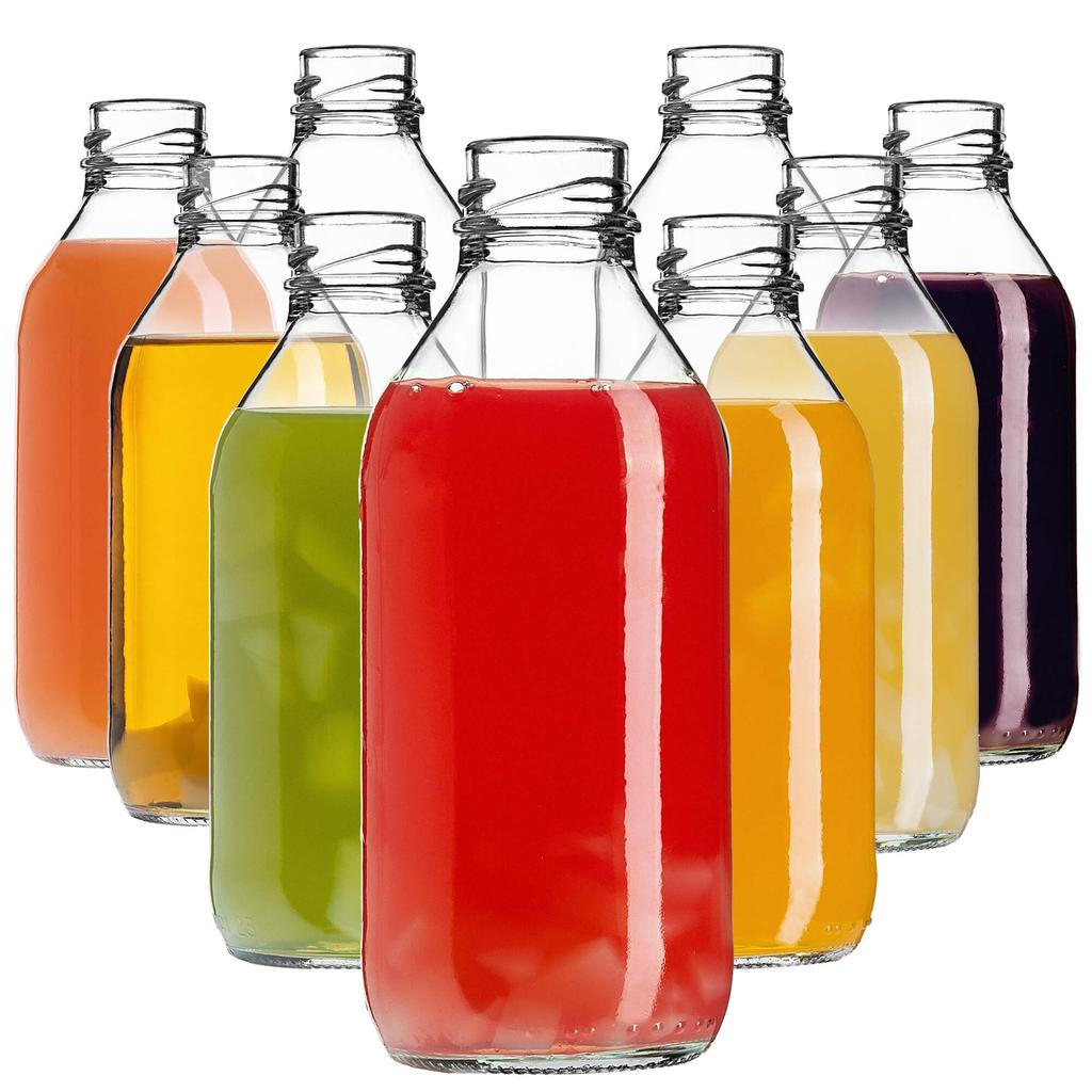 KADAX Sticlă de Sticlă pentru Suc 0.33L cu Dop 10 buc.