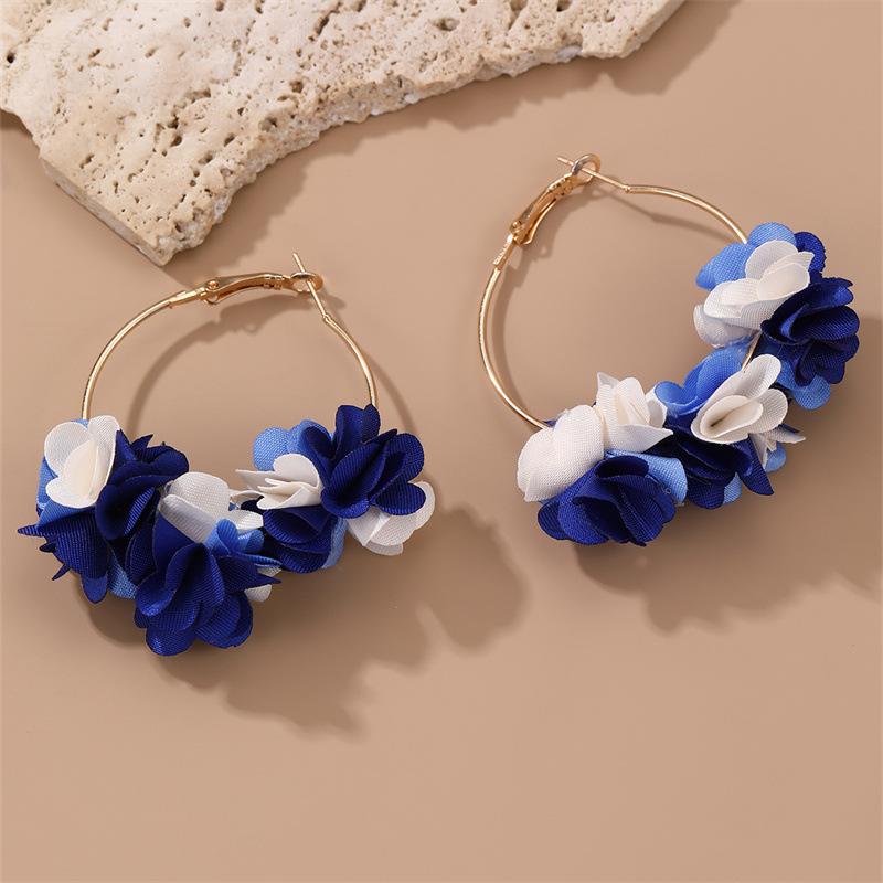 Korean Petal Pendant Earrings for Women Vintage Petal Personality Earrings Daily Wear Jewelry