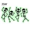 Spooky Room Decorations for Kids Halloween Light Switch PVC Sticker, Glow in The Dark Skeleton No Residue Wall Stickers Decal, Luminous Sticker Living