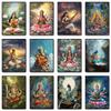 Divine Goddess Durga Hindu Indian Hindu Meditation Yoga Poster Print Wall Art Pictures Canvas Living Room Home Decor