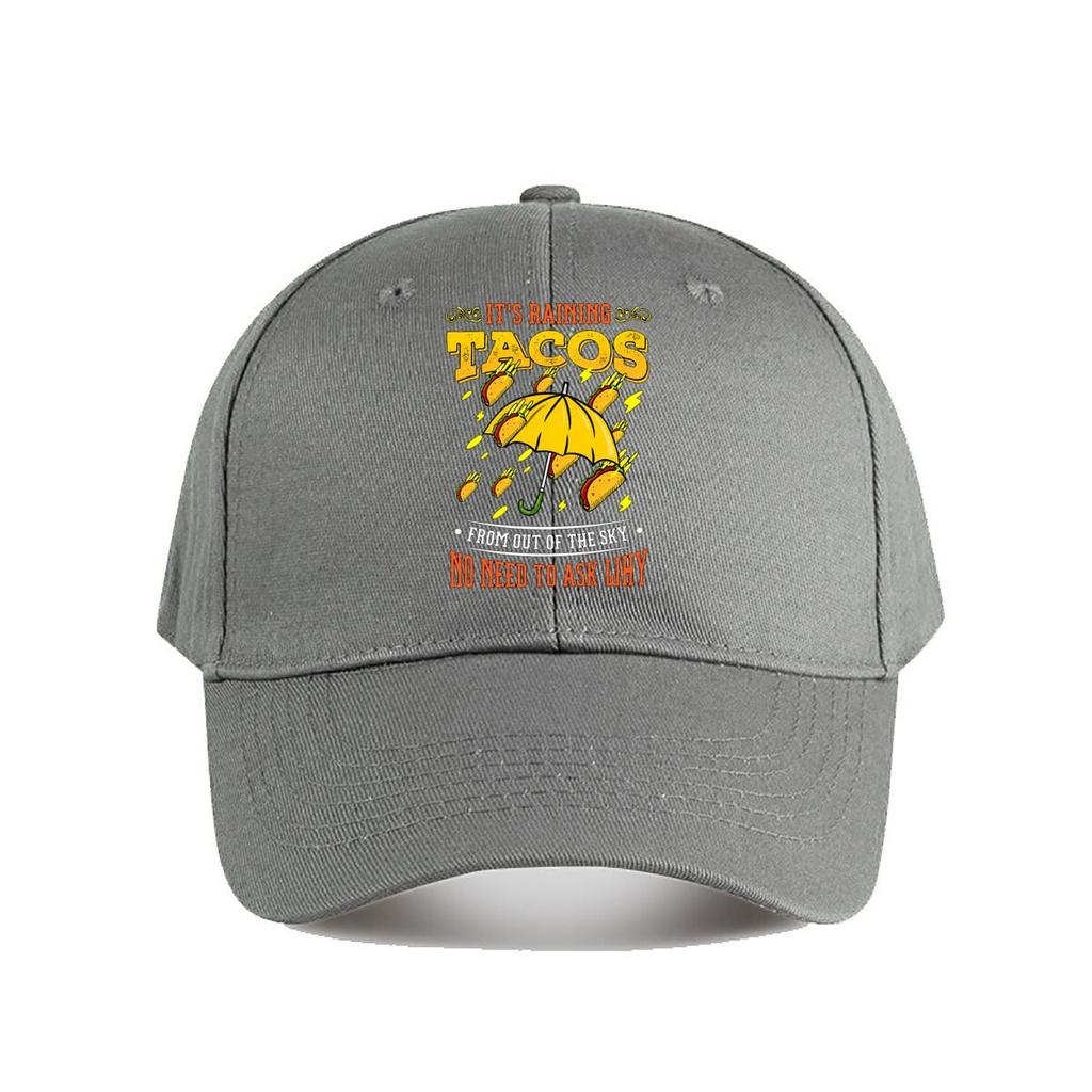 Fun Taco Rain Graphic Casual Baseball Cap Fashion Unisex Sunhat Womens Outdoor Sports