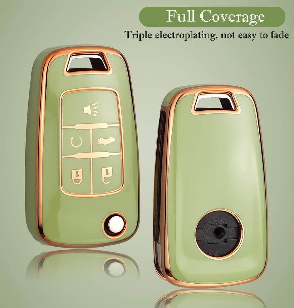 Do etui na kluczyk do Chevroleta z brelokiem, etui na kluczyk z TPU Premium z pełną ochroną do Chevroleta Equinox Camaro Cruze Malibu Sonic Buick Terrain