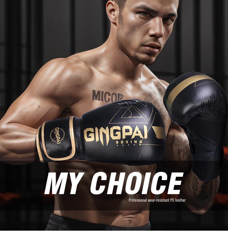 Adult Professional Sanda Boxing Gloves - Breathable, Large Size for Men & Women, Ideal for Punching Bag & Sparring.