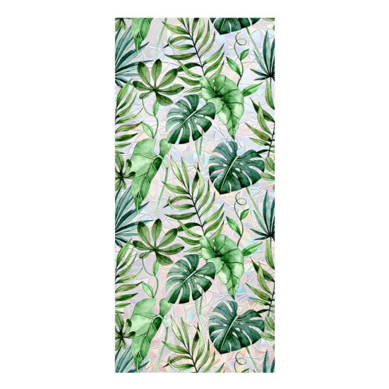 Window Privacy Film Wildflower Decorative Static Cling Vintage Floral Butterfly Window Stickers Non-adhesive Easy Care Decals for Home Kitchen Living