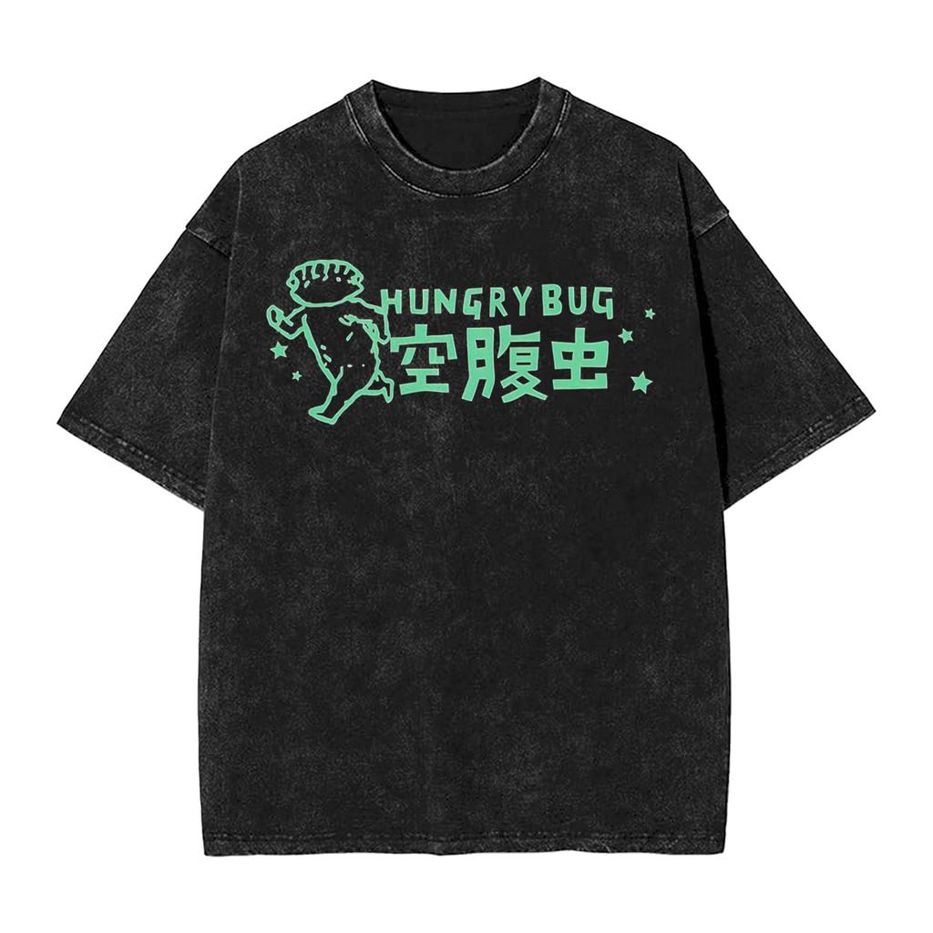 Mens Tshirt Dorohedoro Heiwa Sharks Washed Tshirts Hip Hop Summer Tees Y2k Retro Design Cotton Clothing Hot Sale